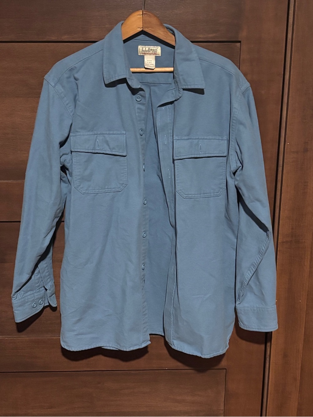 L.L. Bean Men's Dusty Blue Button Down 100% Cotton